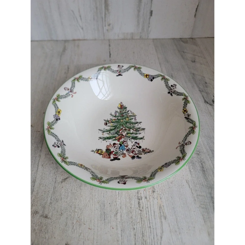 Spode Disney bowl Mickey mouse Xmas home decor figure Donald goofy‎